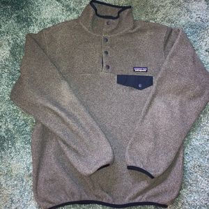 Grey Patagonia Synchilla Snap T Fleece Pullover